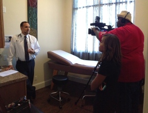 DeMarco talking to news