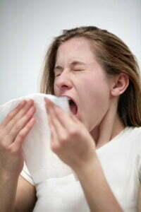 Lady sneezing MSCA